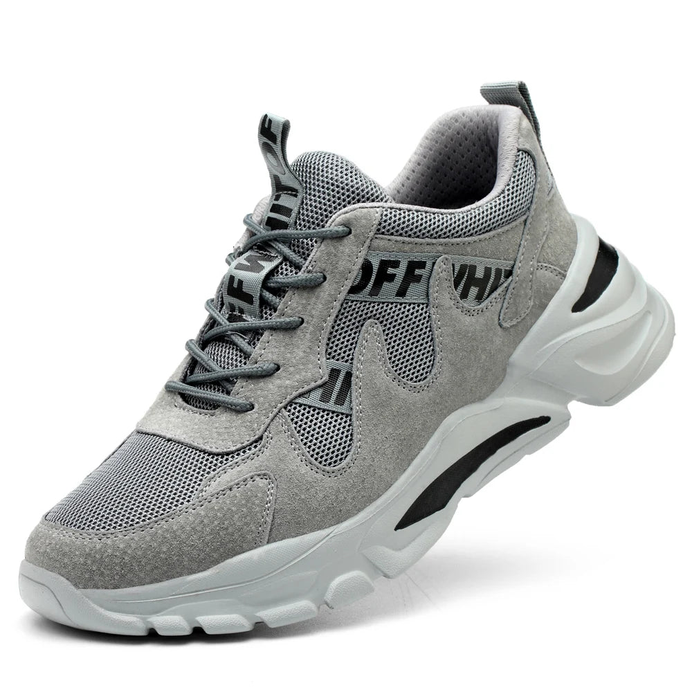 Men Work Safety Shoes Steel Toe Head Anti-puncture Anti-Stabbing Wearable Breathable Light Soft Sneakers Boots Construction