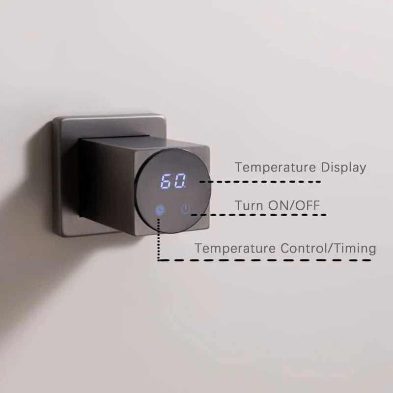 OXG Smart Electric Heated Towel Rack Heated Bathroom Towel Rack Timed Temperature Control Concealed Installation 2 OR 3 Bars
