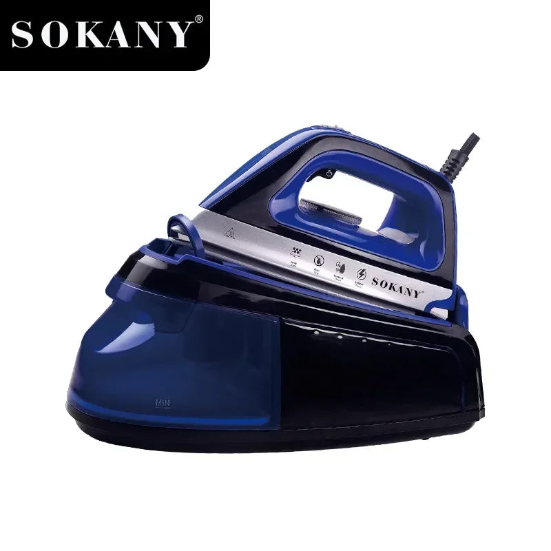 Steam Iron Ceramic Soleplate Professional Steam Station for Clothes 1.2 Liter Removable Tank 2400 Watts Ironing, Fabric Steamer