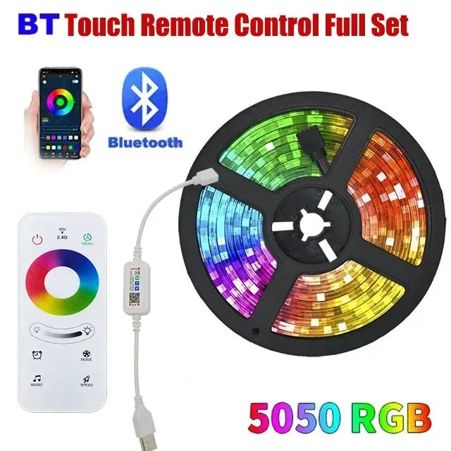 Usb Led Strip 5V 5050 Smart Bluetooth Touch Remote Led Light For Room Rgb