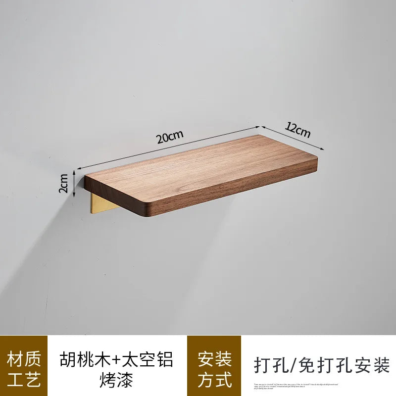 Bathroom Rack Wall-mounted Shower Room Toilet Wood Shelf with Towel Cosmetic Storage kitchen Multi-purpose