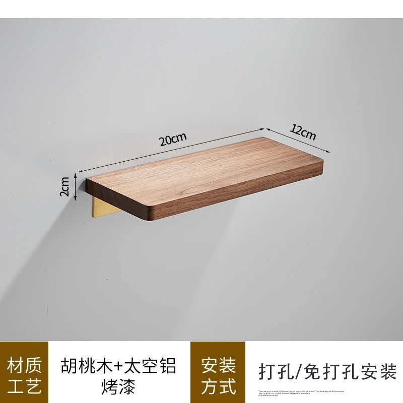 Bathroom Rack Wall-mounted Shower Room Toilet Wood Shelf with Towel Cosmetic Storage kitchen Multi-purpose