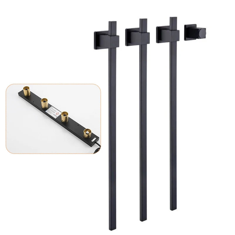 OXG Smart Electric Heated Towel Rack Heated Bathroom Towel Rack Timed Temperature Control Concealed Installation 2 OR 3 Bars
