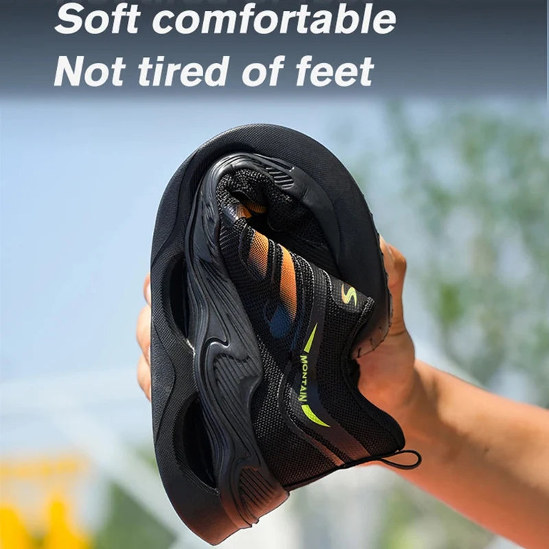 Rotary Button New Safety Shoes For Men Men's Work Shoes High Quality Steel Toe Sneakers Men's Shoes Work Safety Shoes