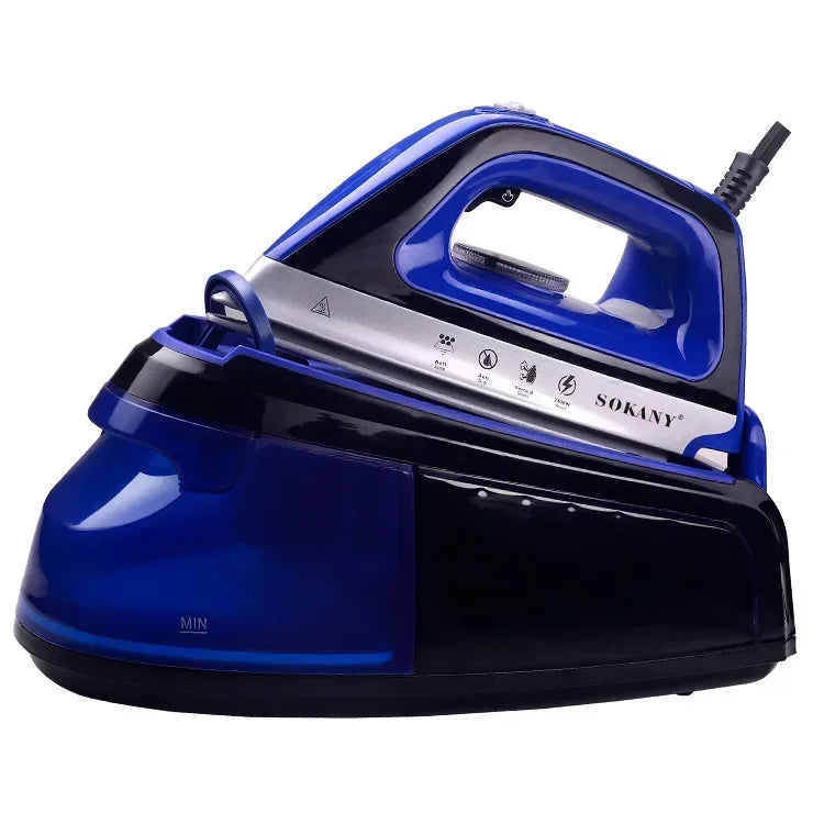 Steam Iron Ceramic Soleplate Professional Steam Station for Clothes 1.2 Liter Removable Tank 2400 Watts Ironing, Fabric Steamer