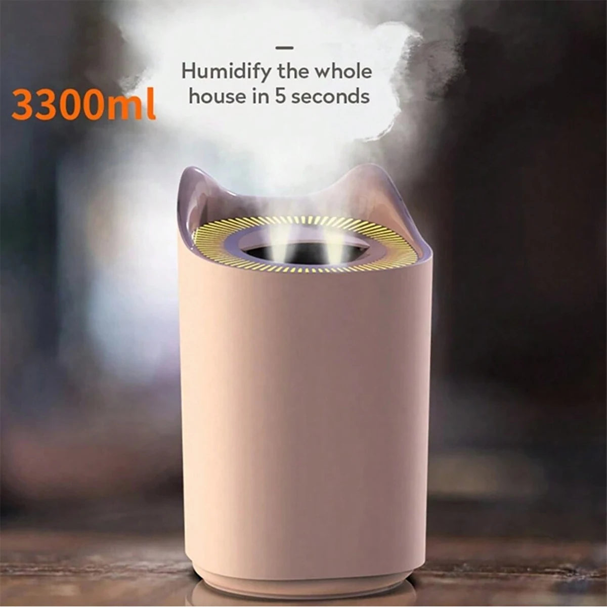 3l Air Humidifier Essential Oil Aroma Disperser Double Nozzle Aromatherapy color LED Light Humidifier