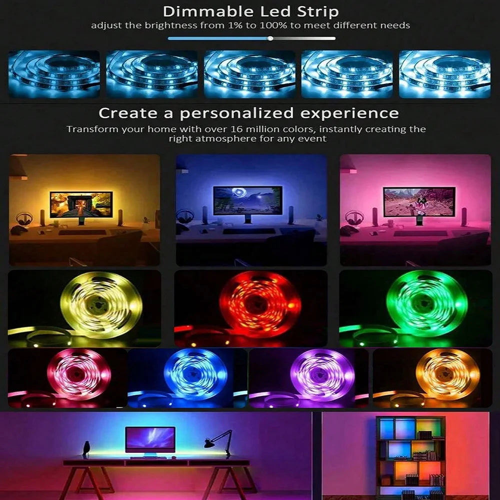 Usb Led Strip 5V 5050 Smart Bluetooth Touch Remote Led Light For Room Rgb