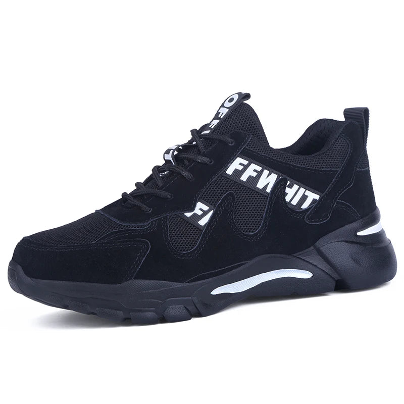 Men Work Safety Shoes Steel Toe Head Anti-puncture Anti-Stabbing Wearable Breathable Light Soft Sneakers Boots Construction