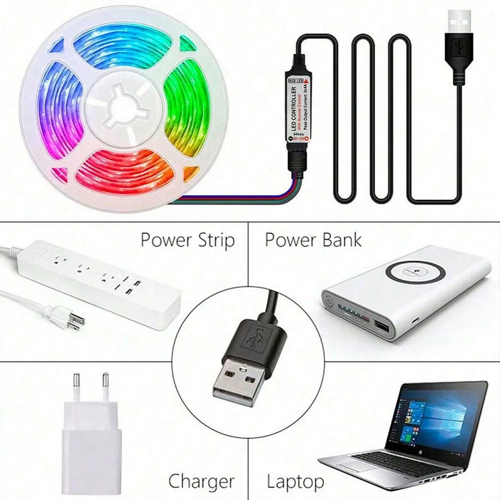 Usb Led Strip 5V 5050 Smart Bluetooth Touch Remote Led Light For Room Rgb