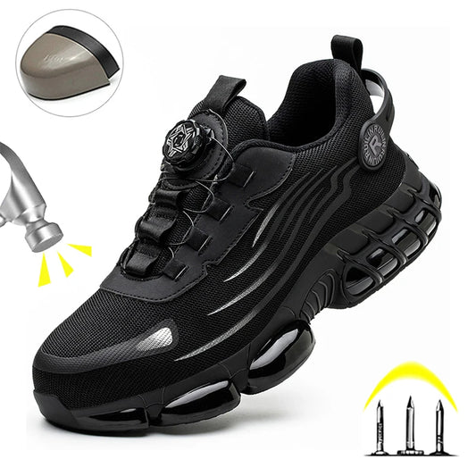 Protective Safety Shoes Slip Resistant Abrasion Resistant Work Shoes Men Tough Comfortable Sneaker ﻿
