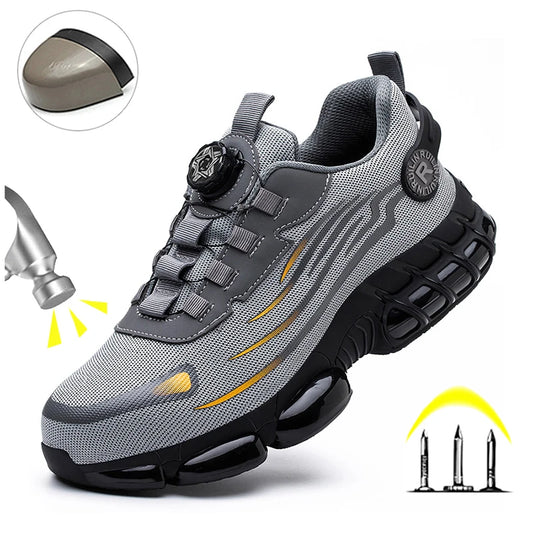 Protective Safety Shoes Slip Resistant Abrasion Resistant Work Shoes Men Tough Comfortable Sneaker ﻿