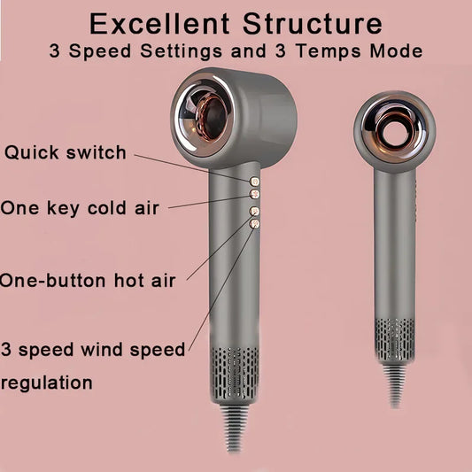 1600W Super Hair Dryer Leafless Hair dryer Personal Hair Care Styling Negative Ion Tool Constant Anion Electric Hair Dryers